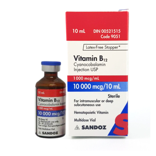 Sandoz Vitamin B12 Injectable Solution – 1000 mcg/10 mL